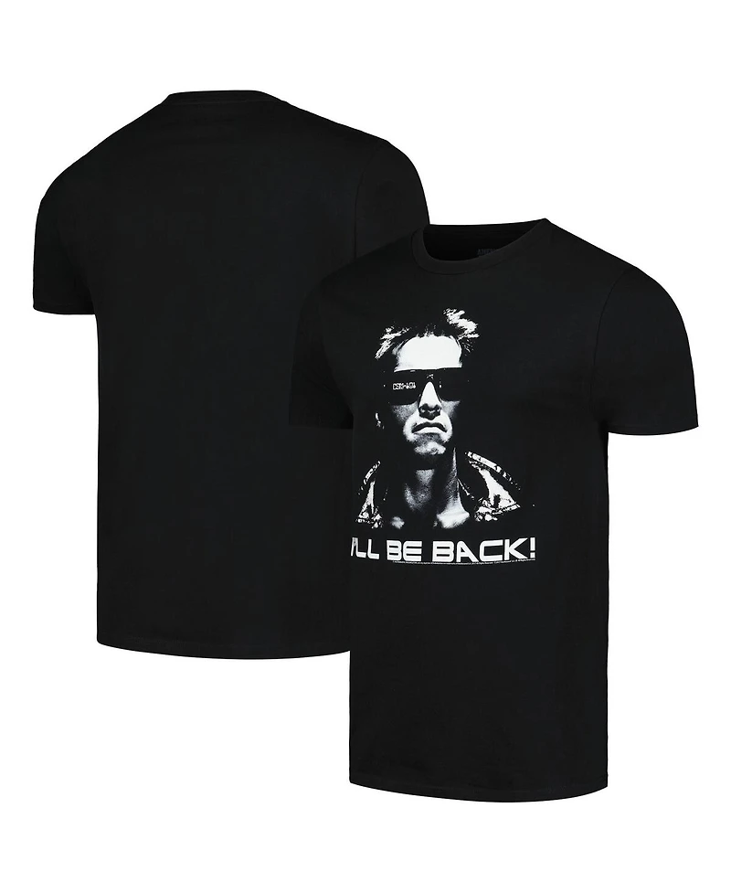 American Classics Men's and Women's Black Terminator I'll Be Back Graphic T-Shirt