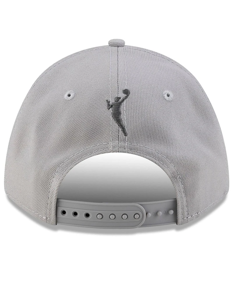 New Era Men's Gray Las Vegas Aces 2025 Wnba Finals Champions Locker Room M-Crown 9FORTY Adjustable Hat