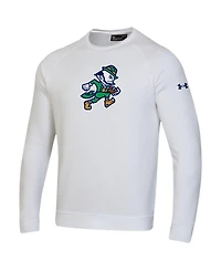 Under Armour Men's White Notre Dame Fighting Irish Leprechaun Rival Fleece Sweatshirt