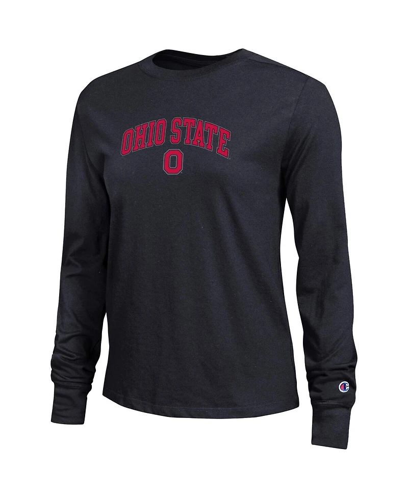 Champion Women's Ohio State Buckeyes Arch Over Logo Long Sleeve T-Shirt