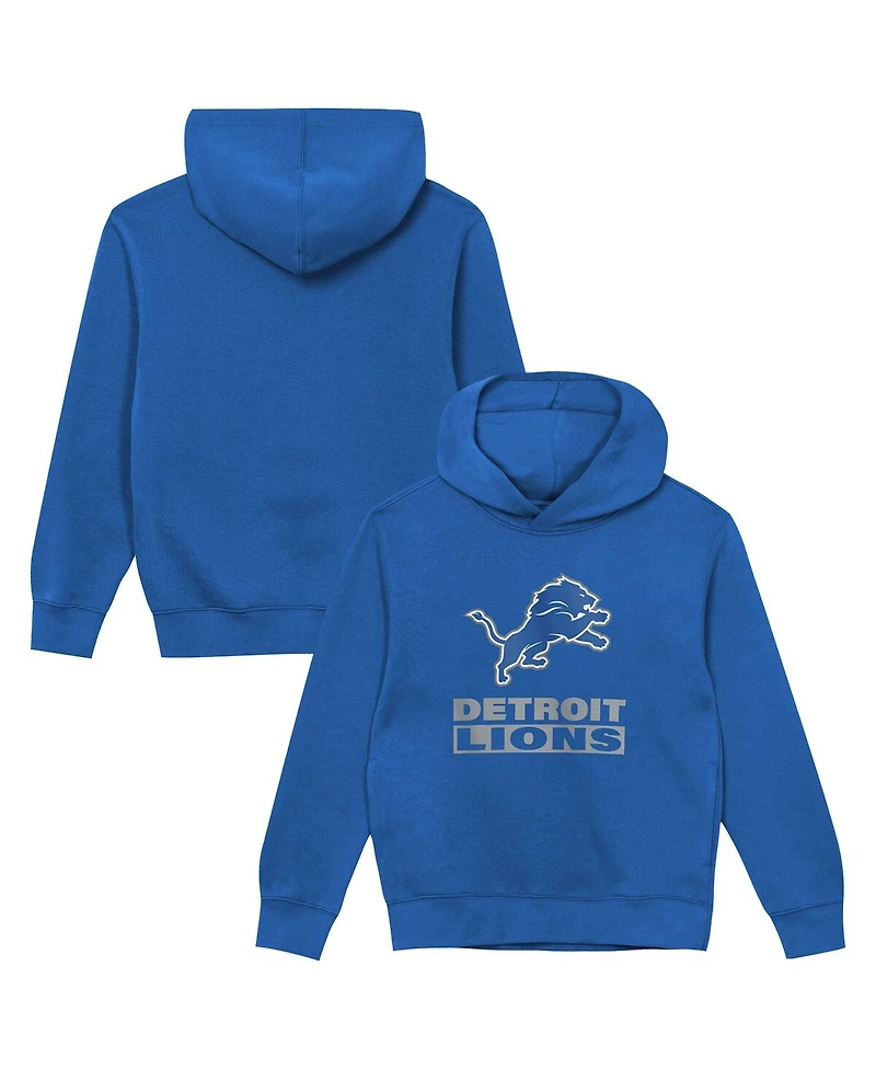 Outerstuff Toddler Blue Detroit Lions Back to Basics Hoodie