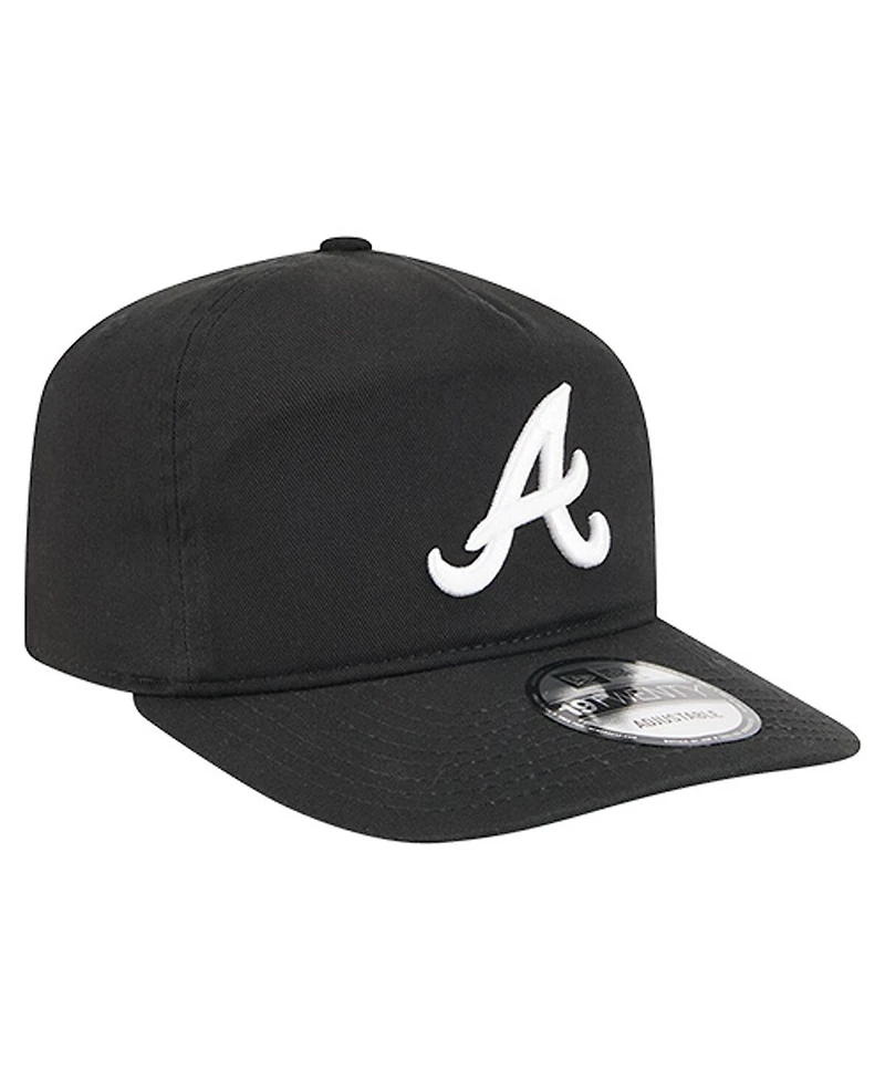 New Era Men's Black/White Atlanta Braves 19TWENTY Adjustable Hat