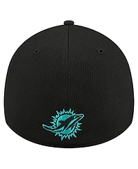 New Era Men's Black Miami Dolphins Scoreboard 39THIRTY Flex Hat