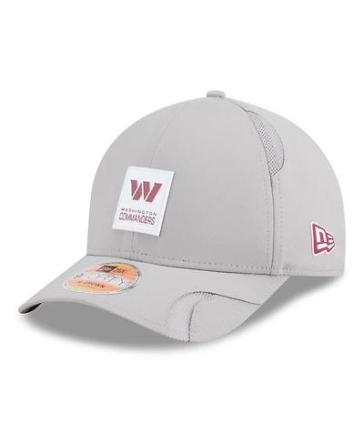 New Era Men's Gray Washington Commanders 2025 Sideline M-Crown 9FORTY Adjustable Hat