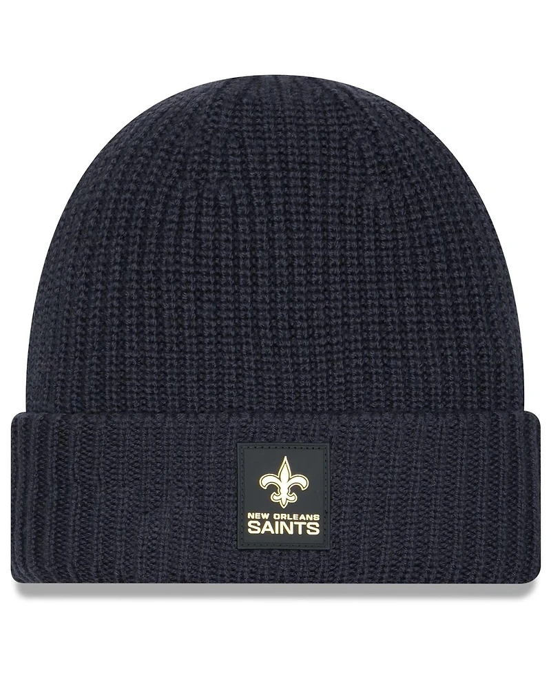 New Era Men's Charcoal New Orleans Saints 2025 Sideline Cold Weather Cuffed Knit Hat