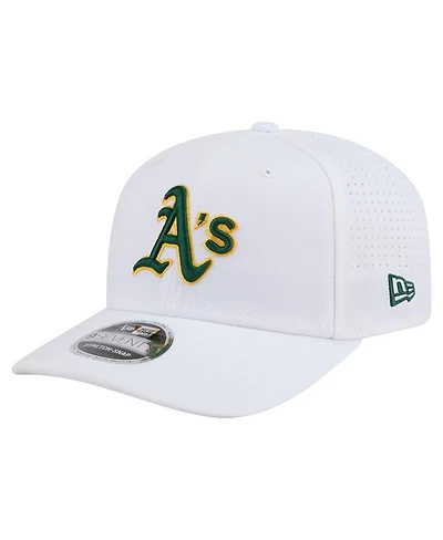 New Era Men's White Athletics Coolera 9SEVENTY Adjustable Hat