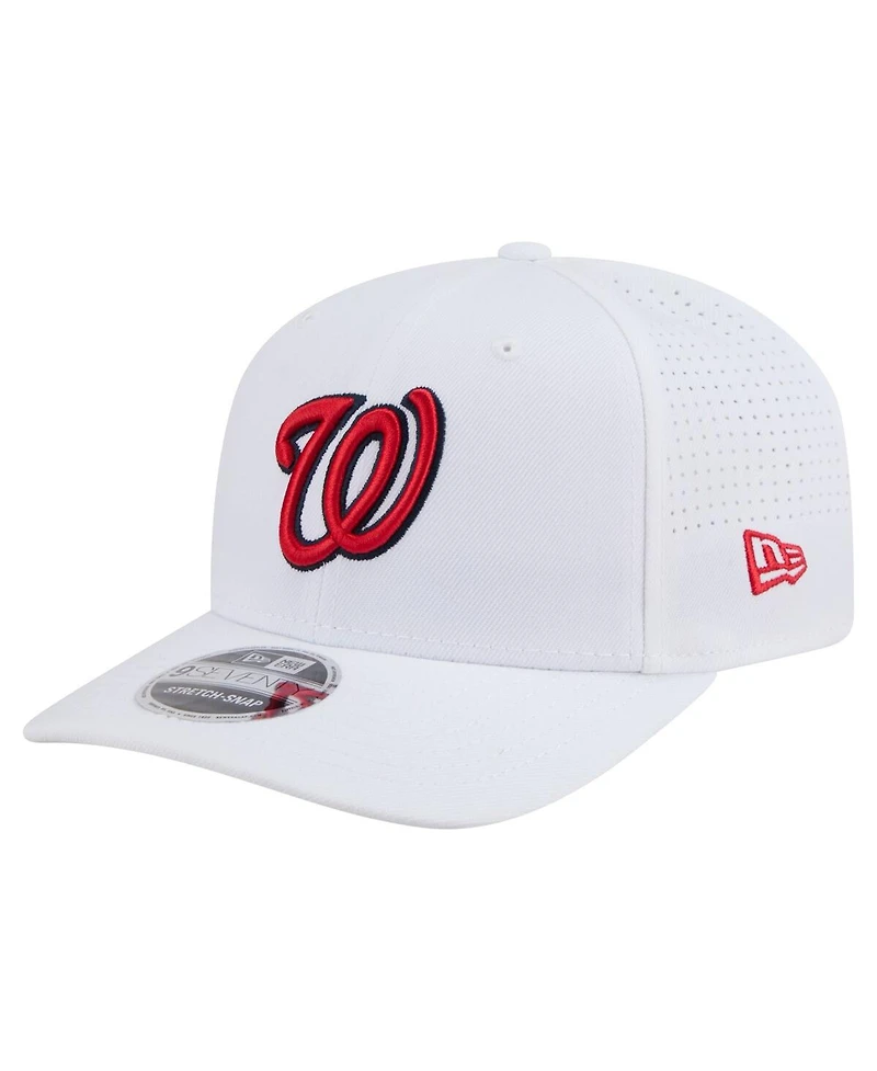 New Era Men's White Washington Nationals Coolera 9SEVENTY Adjustable Hat
