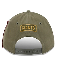 New Era x Alpha Industries Men's Olive New York Giants A-Frame 9FORTY Adjustable Hat