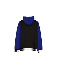 New Era Men's Black/Blue York Rangers Full-Snap Fleece Hoodie Jacket