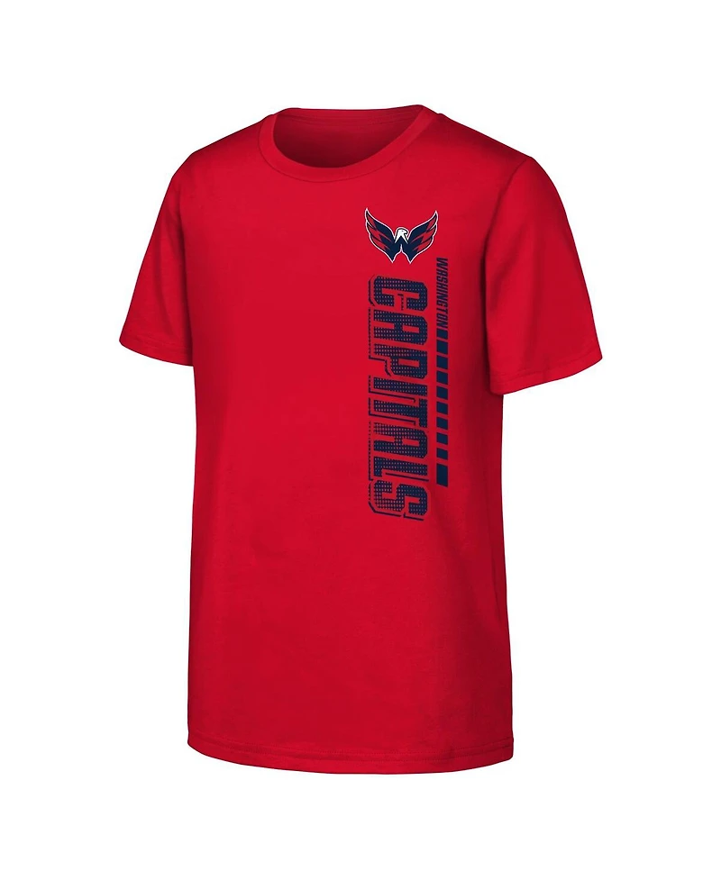 Outerstuff Big Boys and Girls Red Washington Capitals Atmosphere T-Shirt