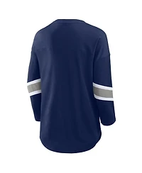 Fanatics Women's Navy Dallas Cowboys Plus Redzone 3/4-Sleeve Scoop Neck T-Shirt