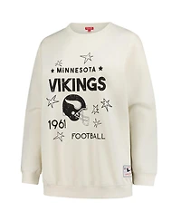 Mitchell & Ness Women's Cream Minnesota Vikings Plus Shooting Star Sweatshirt
