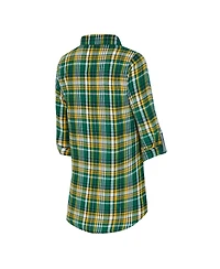 Concepts Sport Women's Green Bay Packers Laney Plaid Tri-Blend Nightshirt