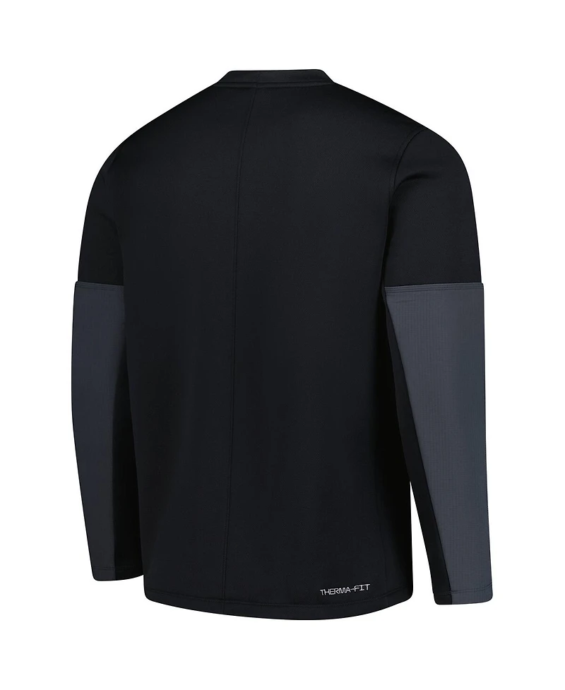 Nike Men's Black U.s. Paralympics Coaches Long Sleeve Therma-fit Sweatshirt