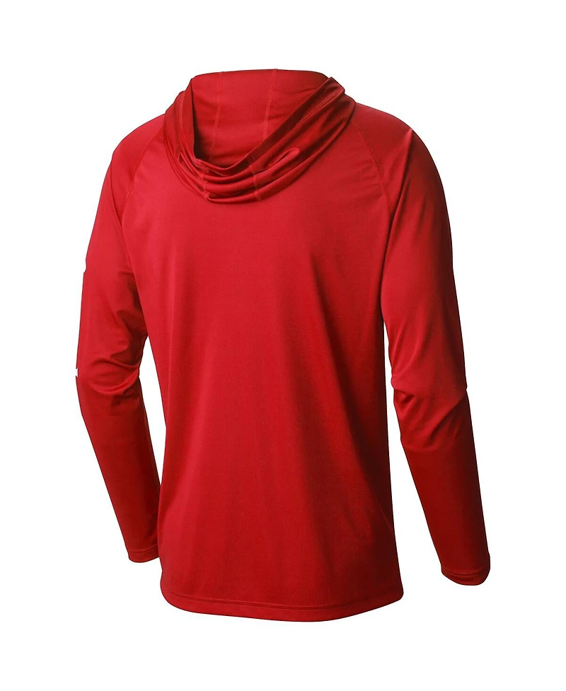 Columbia Men's Red Florida Panthers Back2Back Champs Omni-Shade Raglan Pullover Hoodie