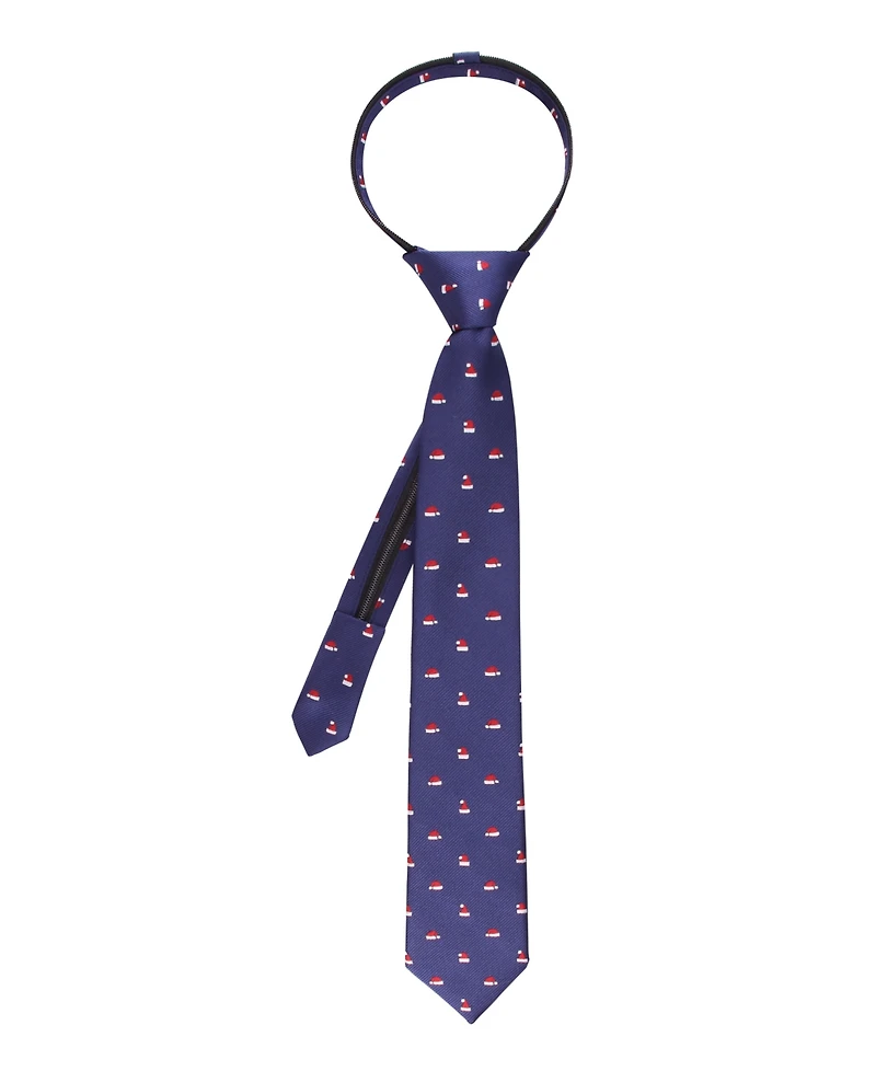 Tommy Hilfiger Boys Santa Hat Pattern Zipper Tie