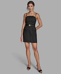 Bcbg Women's Cheetah Textured Tweed Sheath dress