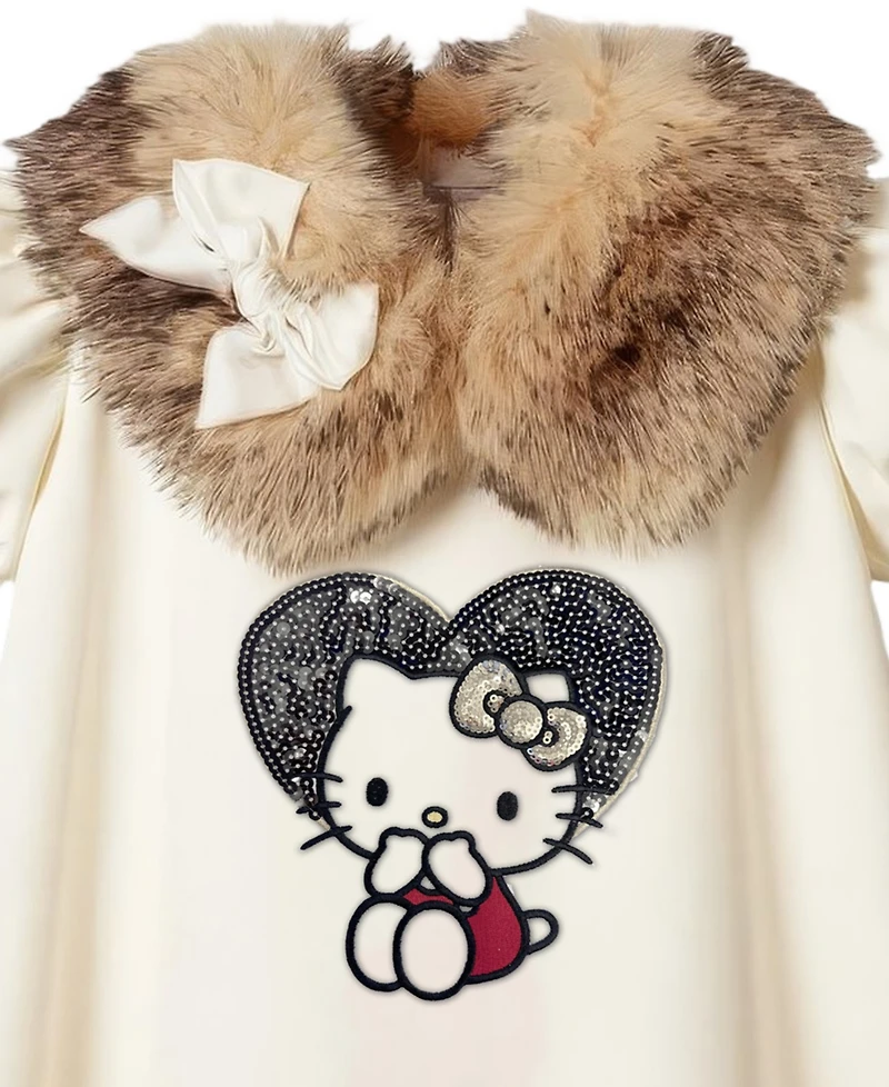 Kate Mack Girls Hello Kitty Round Neck Dress