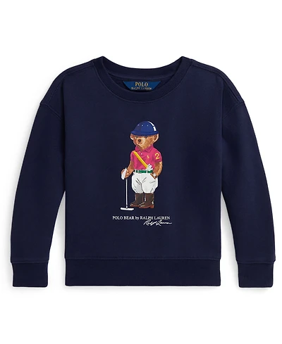 Polo Ralph Lauren Girls 2T-6X Bear Printed Boxy Sweatshirt