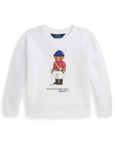 Polo Ralph Lauren Girls 2T-6X Bear Printed Boxy Sweatshirt