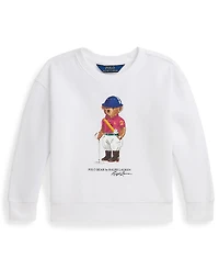 Polo Ralph Lauren Girls 2T-6X Bear Printed Boxy Sweatshirt