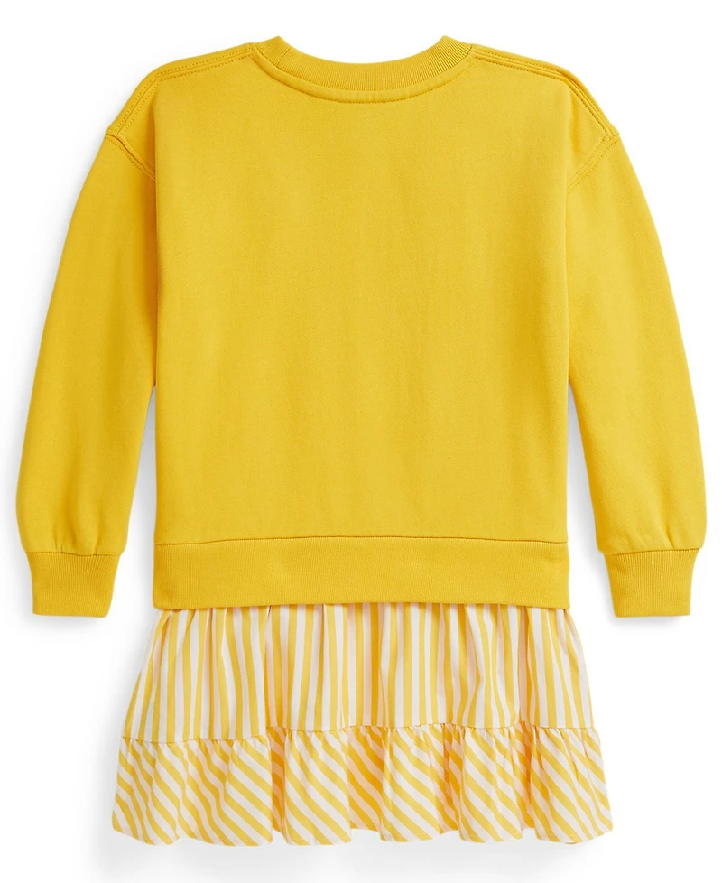 Polo Ralph Lauren Girls 2T-6X Striped Skirt Loop Back Fleece Dress