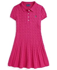 Polo Ralph Lauren Girls 7-16 Cable-Knit Short-Sleeve Sweater Dress
