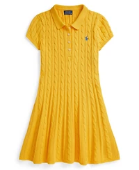 Polo Ralph Lauren Girls 7-16 Cable-Knit Short-Sleeve Sweater Dress