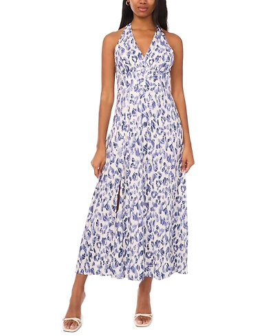 Msk Women's Sleeveless Halter Maxi Dress