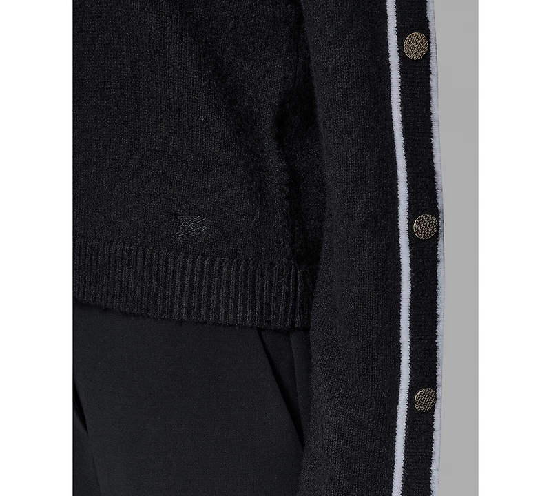 Karl Lagerfeld Paris Petite Crewneck Long-Sleeve Sweater