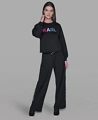 Karl Lagerfeld Paris Petite Long-Sleeve Pull-on Sweater