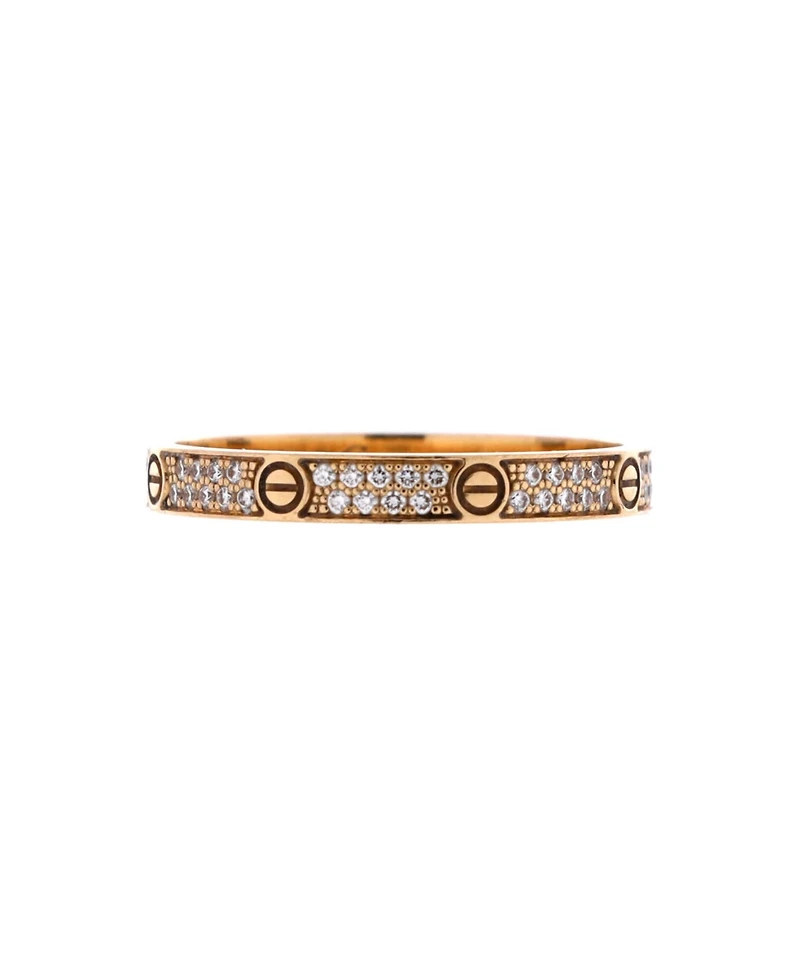 Pre-Owned Cartier Love Wedding Band Pave Diamonds Ring