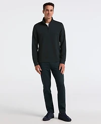 Perry Ellis Men's Neoprene Quarter Zip Long-Sleeve Sweater