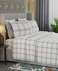 Color Sense Brushed Cool Crisp Percale Printed 3-Pc. Sheet Set, Twin Xl