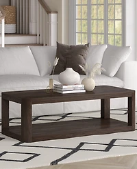 Hudson & Canal Stellan 47" Wood Wide Rectangular Coffee Table