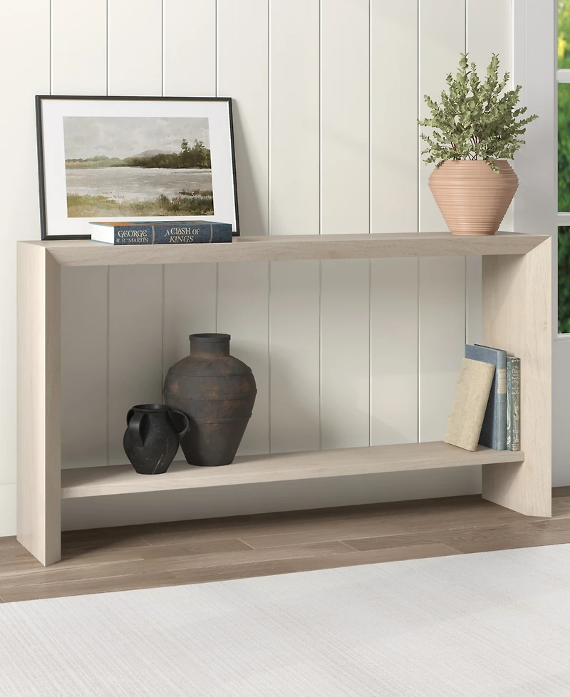 Hudson & Canal Osman 55" Wood Wide Rectangular Console Table
