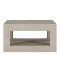 Hudson & Canal Hughes 32" Wood Wide Square Coffee Table