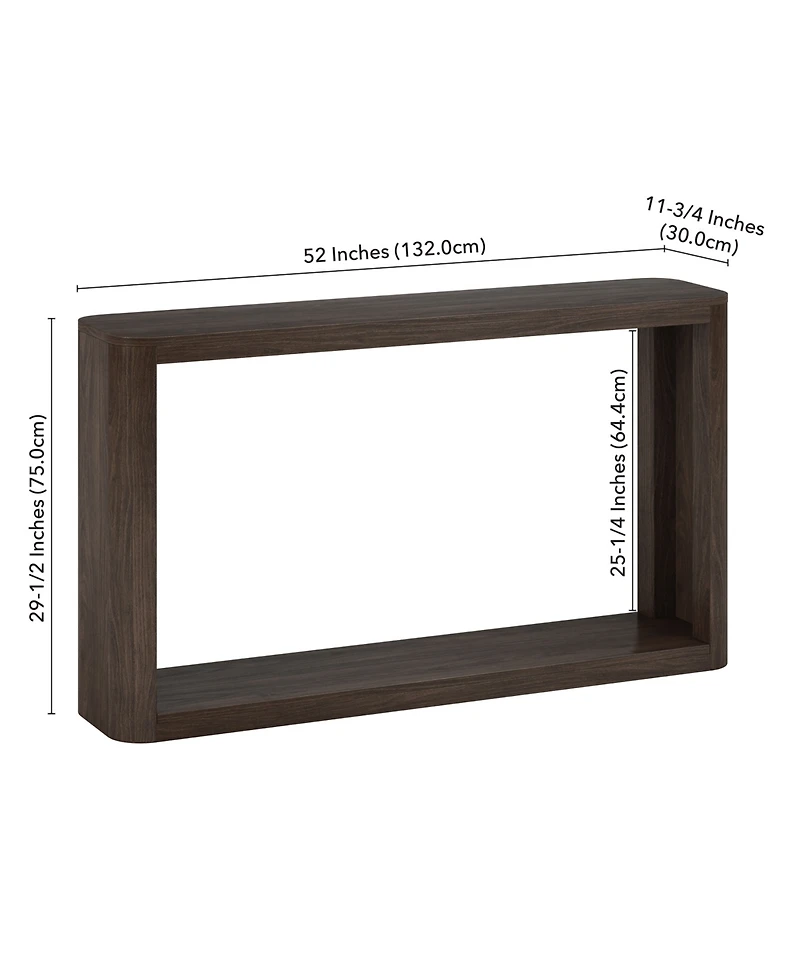 Hudson & Canal Kellan 52" Wood Wide Rectangular Console Table