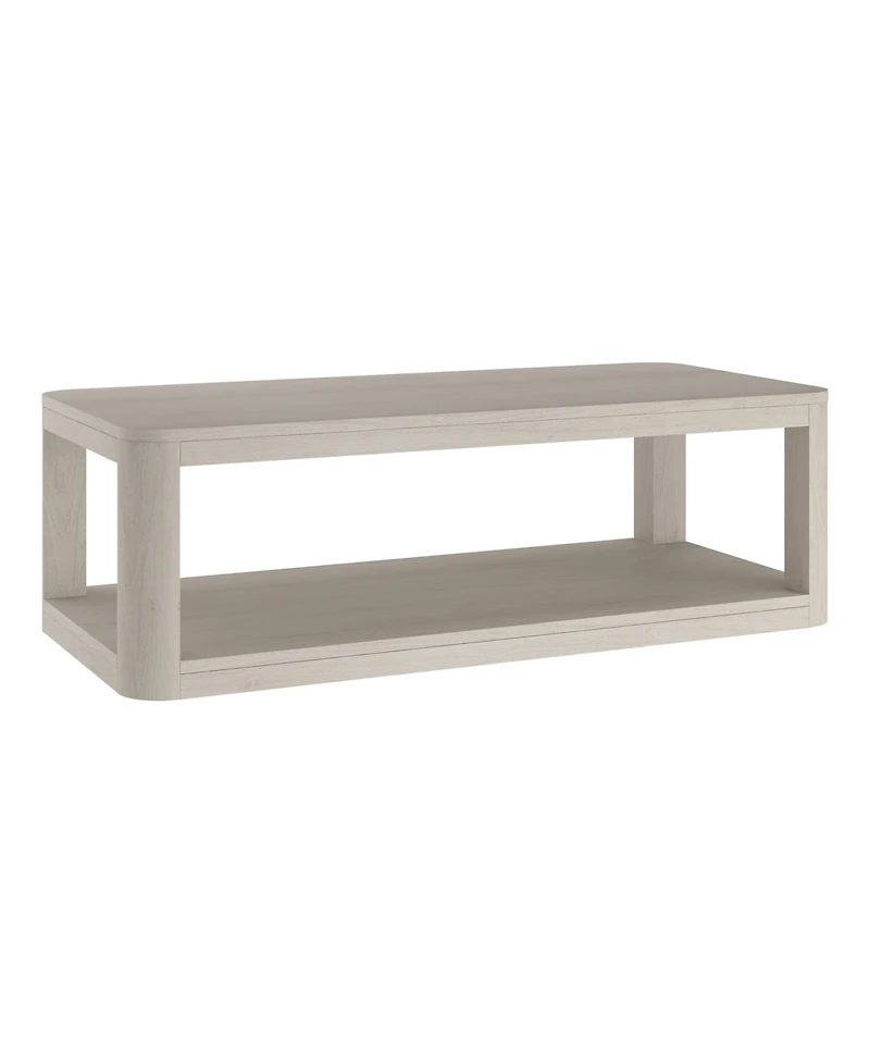 Hudson & Canal Stellan 47" Wood Wide Rectangular Coffee Table