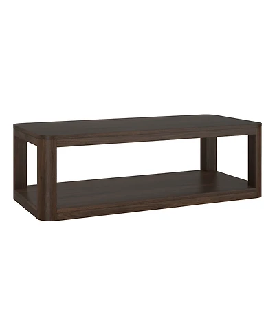 Hudson & Canal Stellan 47" Wood Wide Rectangular Coffee Table