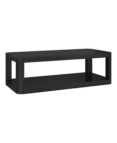 Hudson & Canal Stellan 47" Wood Wide Rectangular Coffee Table