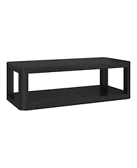 Hudson & Canal Stellan 47" Wood Wide Rectangular Coffee Table