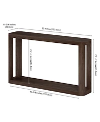 Hudson & Canal Stellan 52" Wood Wide Rectangular Console Table