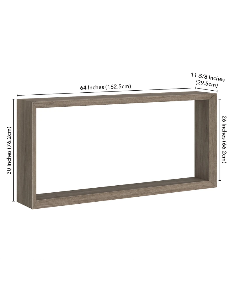 Hudson & Canal Osmond 64" Wood Wide Rectangular Console Table