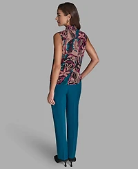 Bcbg Women's Sleeveless Ruffle Front Top