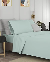 Color Sense Brushed Cool Crisp Solid Cotton 3-Pc. Sheet Set, Twin Xl