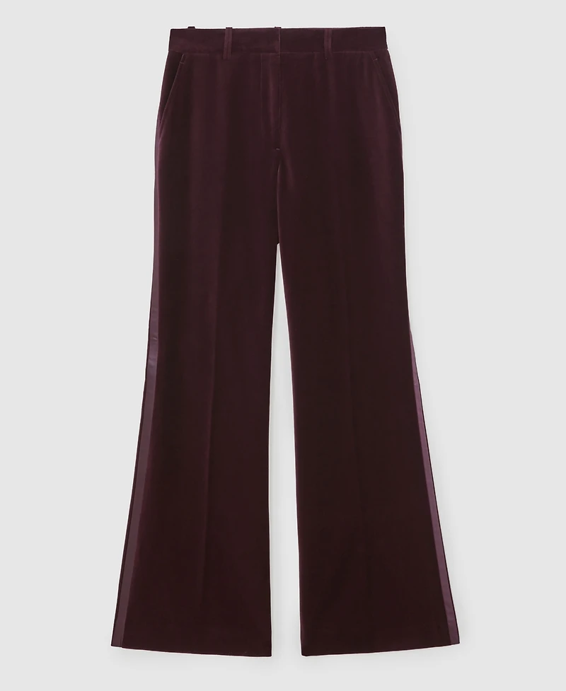 Reiss Women's Elia Cotton Velvet Tuxedo-Stripe Pants