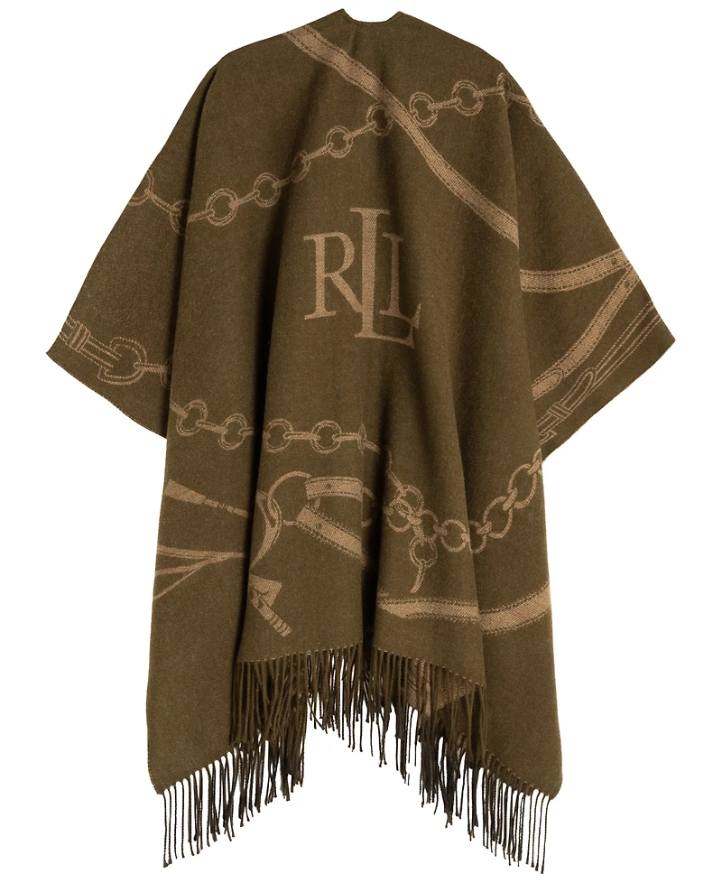 Lauren Ralph Lauren Equestrian Jacquard Oversized Ruana
