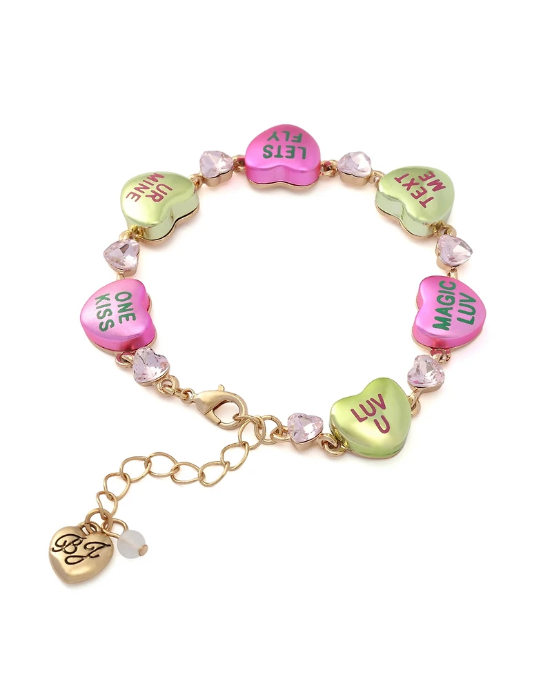 Betsey Johnson Faux Stone Sweetheart Strand Bracelet