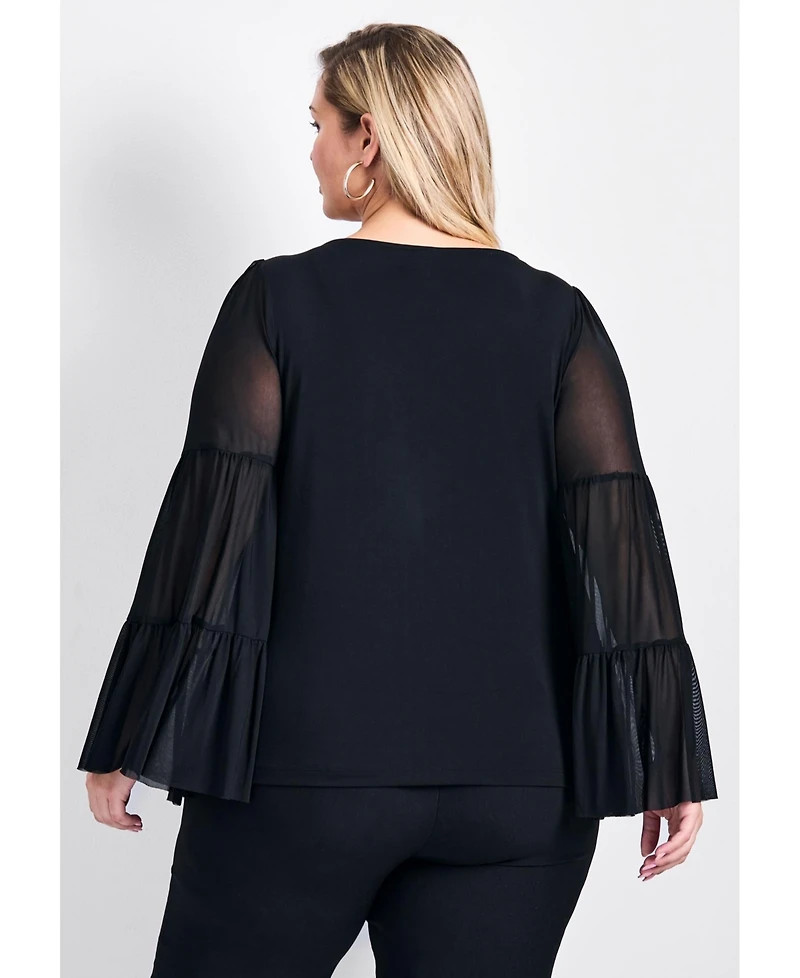 Avenue Women's Mylo Mesh Bell Sleeve Top
